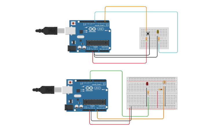 Circuit design Morse Code - Tinkercad