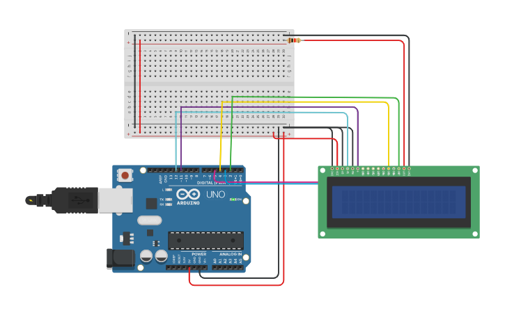 Circuit design Arduino Exam Q2 | Tinkercad