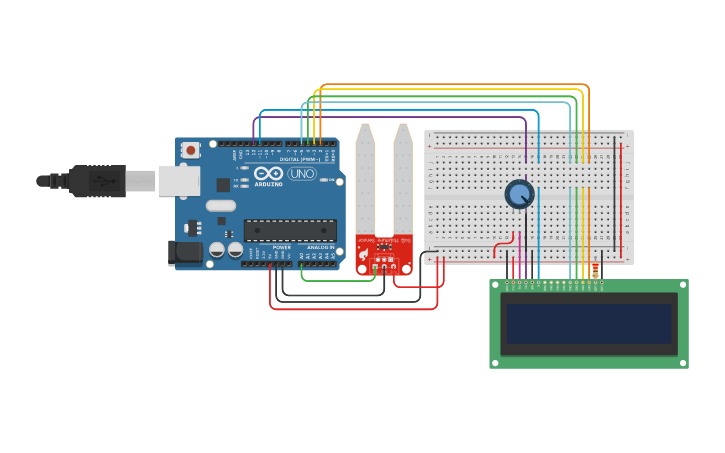 Circuit design Rega automatica - Tinkercad