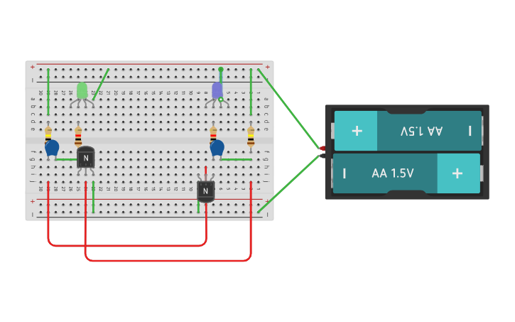 Circuit design Blinkie Breadboard Template Tinkercad