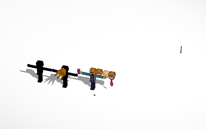 Character Rigs Fnf 3D design Broken FNF senpai rig | Tinkercad