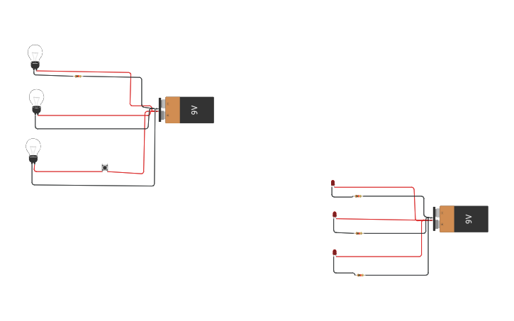 Circuit design วงจรขนาน - Tinkercad