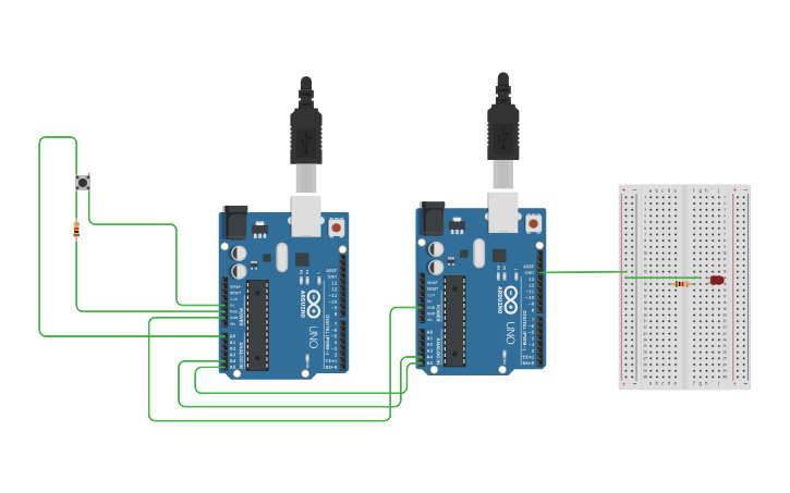 Circuit design Master slave - Tinkercad