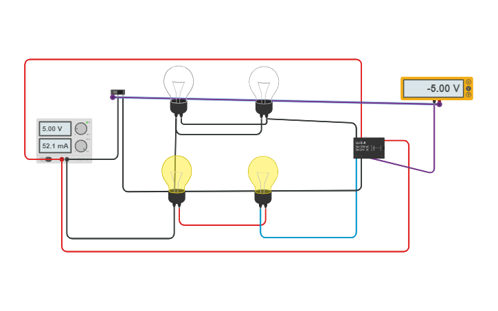 Circuit design destellador - Tinkercad