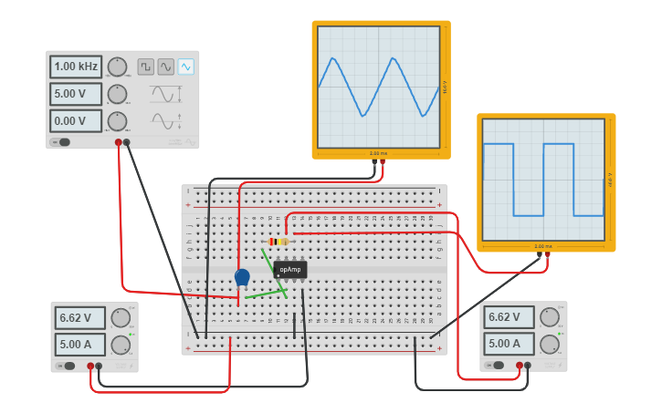 Circuit design DIFFERENTIATOR - Tinkercad