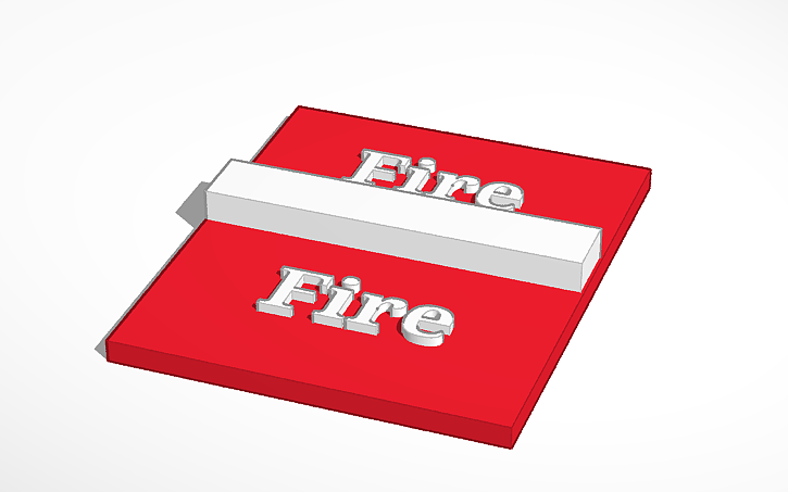 3D design fire alarm - Tinkercad