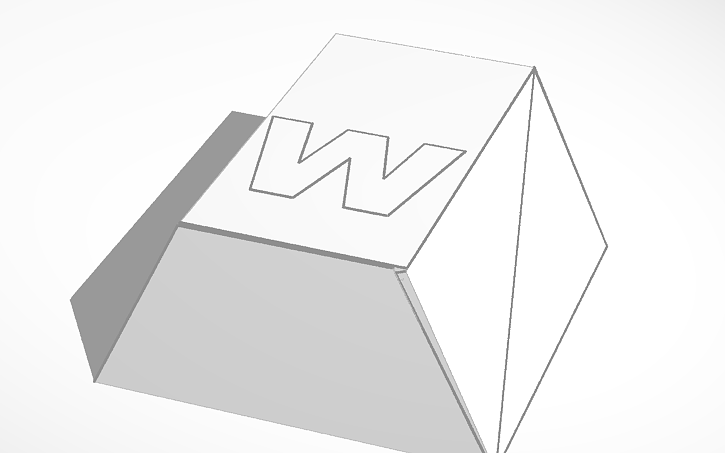 3D design Ryan's W Keycap (4) - Tinkercad