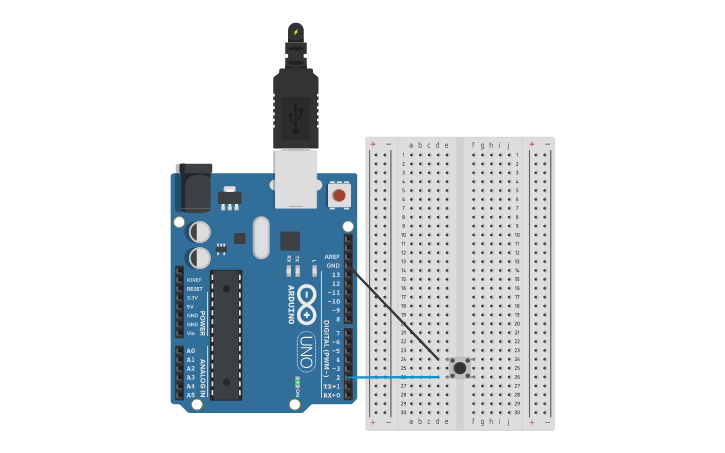 Circuit design Digital Input Pullup | Tinkercad