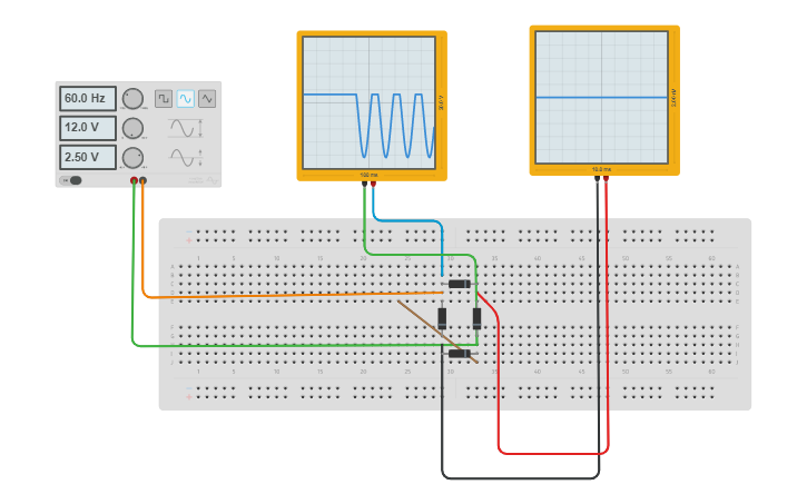 Circuit design Onda completa tipo fuente - Tinkercad