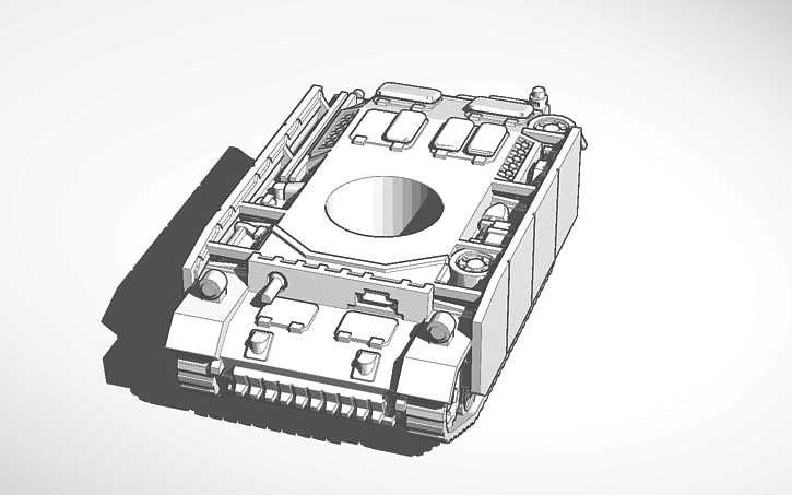 3D design Panzer IV body - Tinkercad