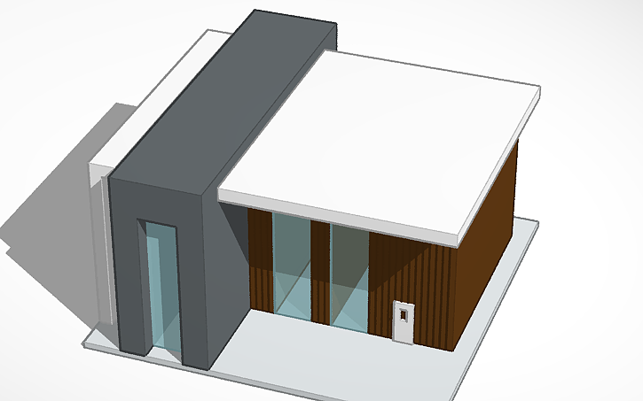 Modern House No Interior Tinkercad