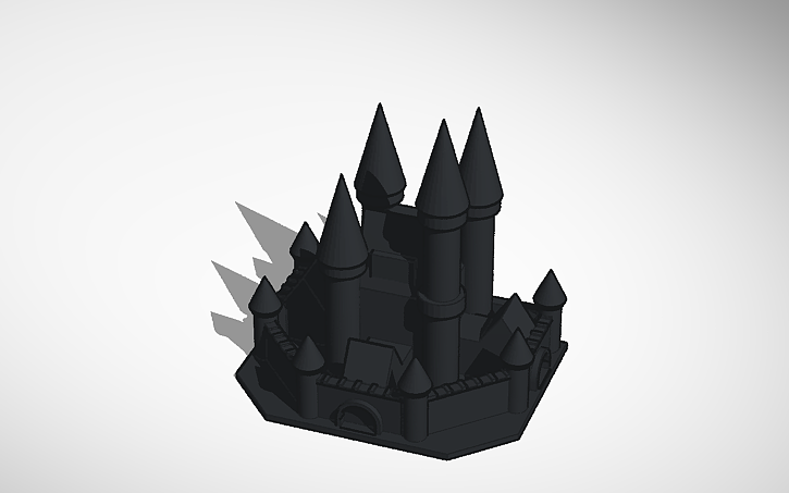 3D design dark castle - Tinkercad
