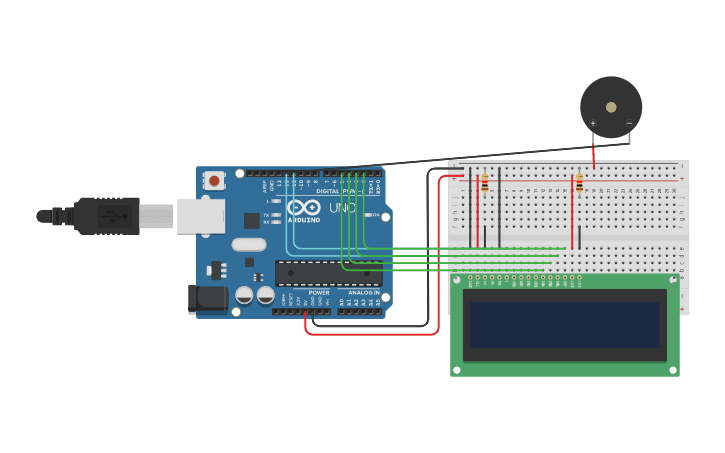 Circuit design Medicine Reminder - Tinkercad