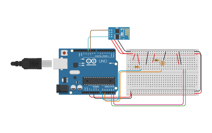 Circuit design Personal Weather Station (Arduino+ ESP8266 + Thingspeak ...