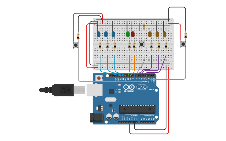 Circuit design pin pong - Tinkercad