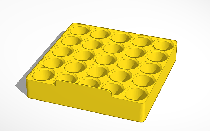 3D design 40mL vial rack - Tinkercad