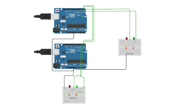 Circuit design Serial testi | Tinkercad