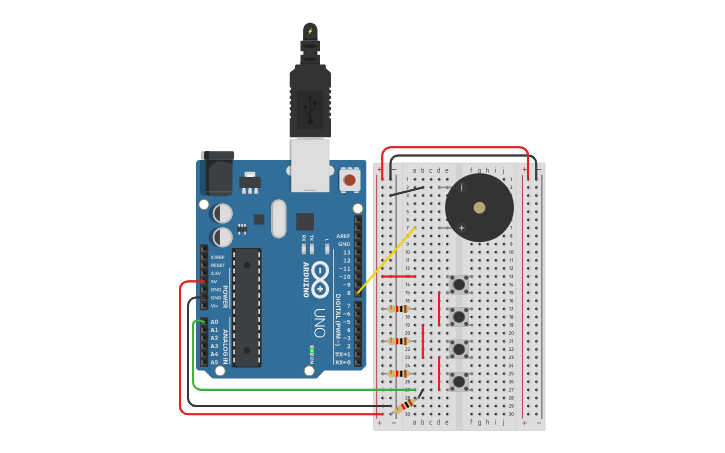 Circuit design Project 7 (Robotics) - Tinkercad