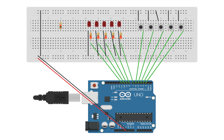 Circuit design EEPROM - Tinkercad
