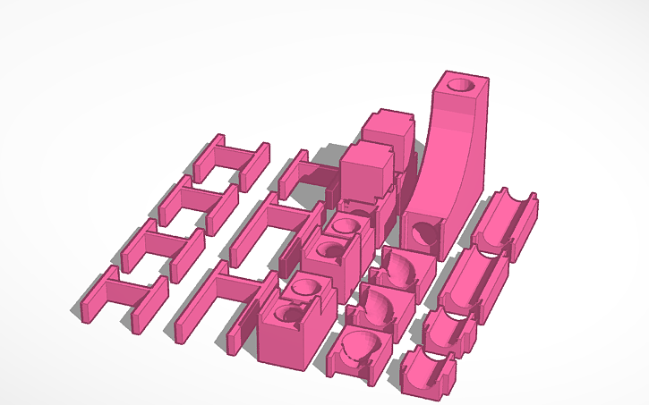 Module Marble Cad Patterns 3D design Modular Marble Run - Tinkercad