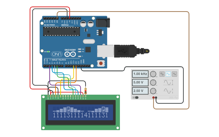 Circuit design Oscilloscope - Tinkercad