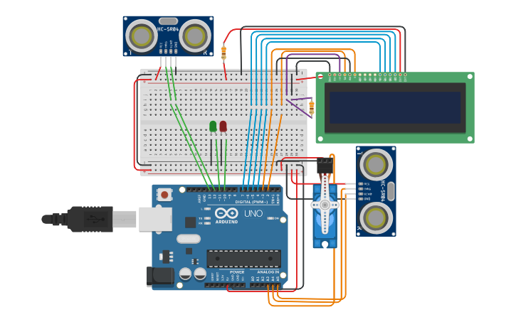 Circuit design parking | Tinkercad