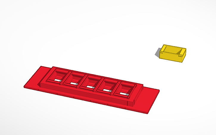 3D design 5 hole Network Keystone Mount v2 - Tinkercad