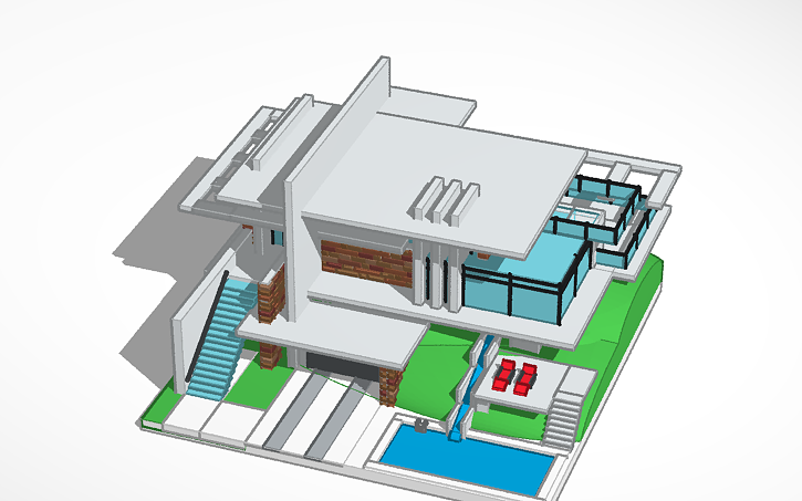 3D design Copy of Modern House - Tinkercad