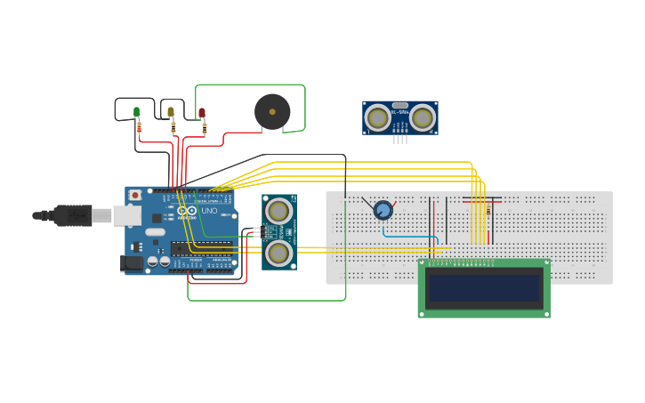 Circuit design Smart Parking System-OG - Tinkercad