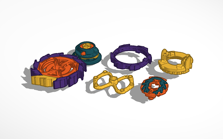 Pharaoh Sirrush Beyblade 3d Custom Beyblade Burst Gt Prototype Tinkercad