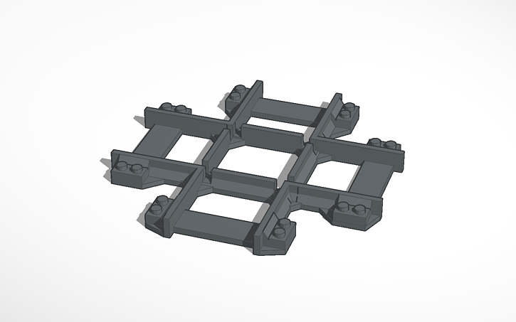 3D design LEGO TRACK CROSS - Tinkercad