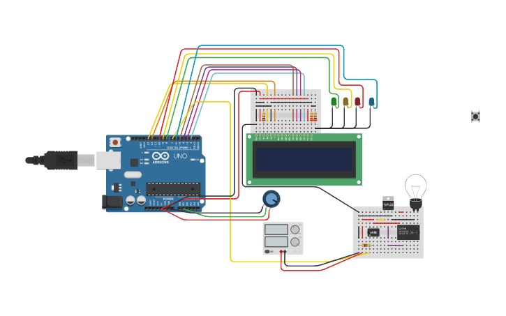 Circuit design Sensor de umidade solo e Rega Automática | Tinkercad