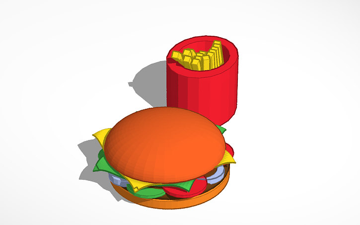 3d Design Burger Menu 