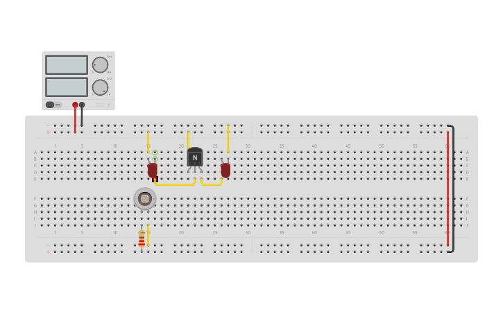 Circuit design IR Sensor | Tinkercad
