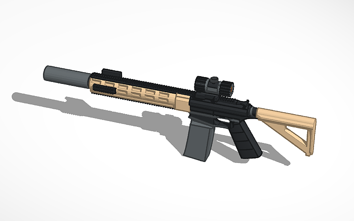 3D design M4A1 from call of duty - Tinkercad