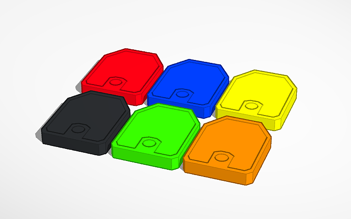 3D design power rangers R.P.M engine cells - Tinkercad