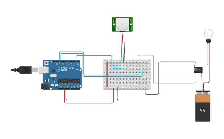Circuit design (ALS) Automatic Room Lighting System - Tinkercad