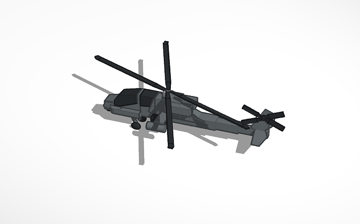 3D design Apache Attack Helicopter - Tinkercad