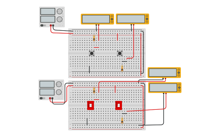 Circuit design Pull-Up and Pull-Down Resistors - Tinkercad