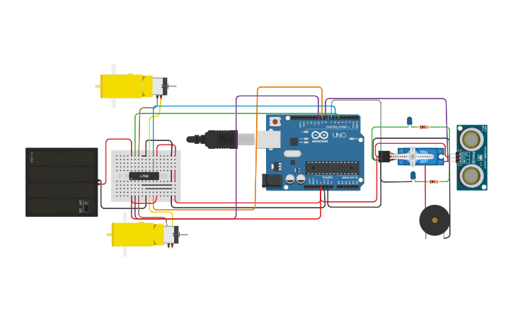 Circuit design Robot - Tinkercad