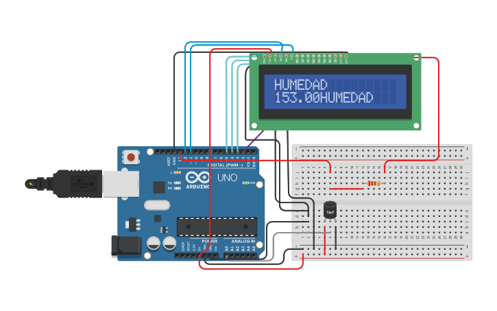 Circuit design SENSOR HUMEDAD | Tinkercad