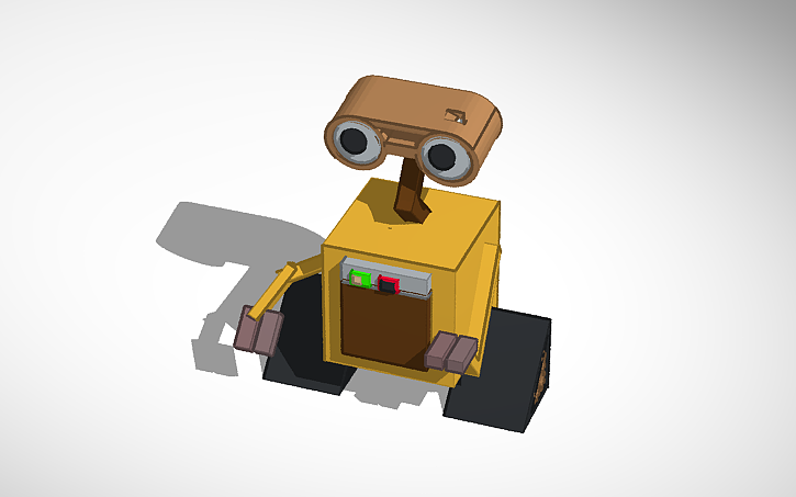 Валли степ ярославль. Tinkercad Валли робот. Робот Wall-e Тинкеркад. Робот Валли в Тинкеркаде.