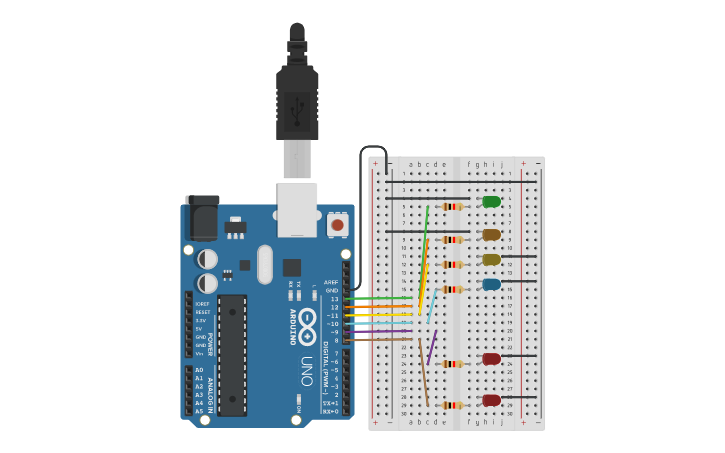 Circuit design ThreeOnThreeOffDDRBExample - Tinkercad
