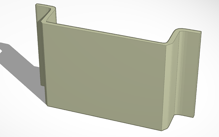 3D design din rail - Tinkercad