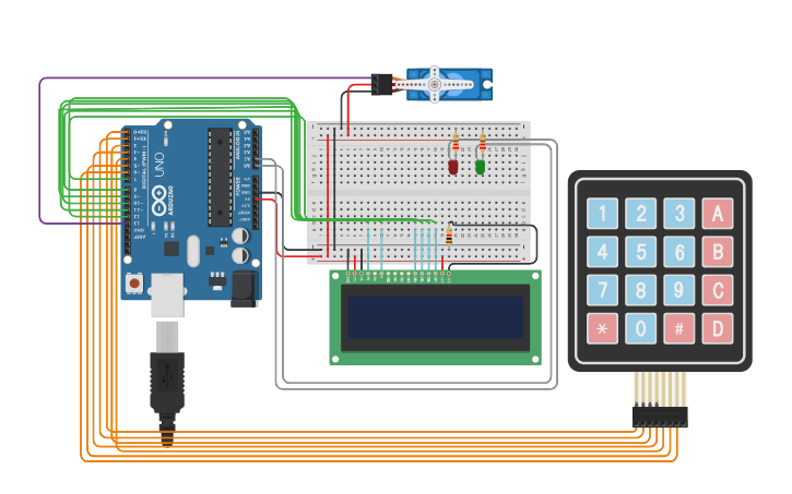 Circuit design door lock - Tinkercad