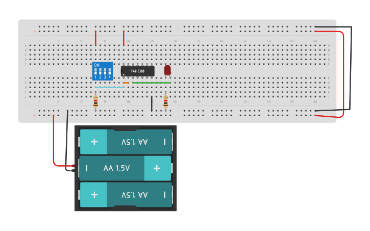 Circuit design NAND CON NOR | Tinkercad