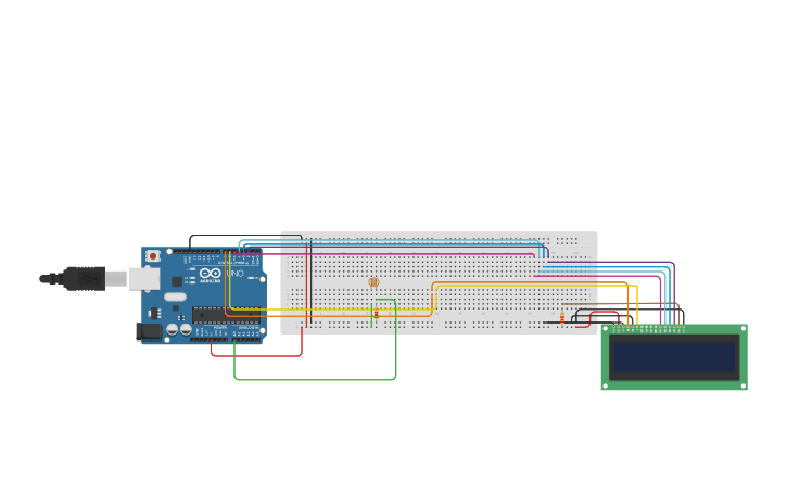 Circuit design Smart Parking System - Tinkercad