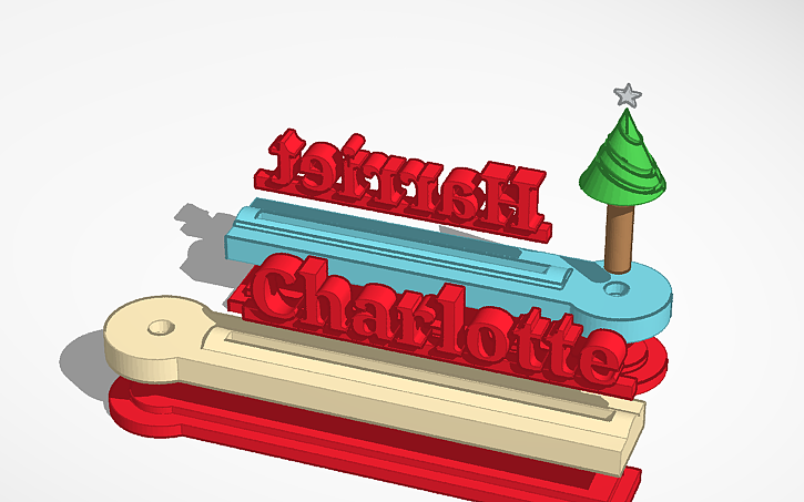 3D Design Table Name Plate Tinkercad