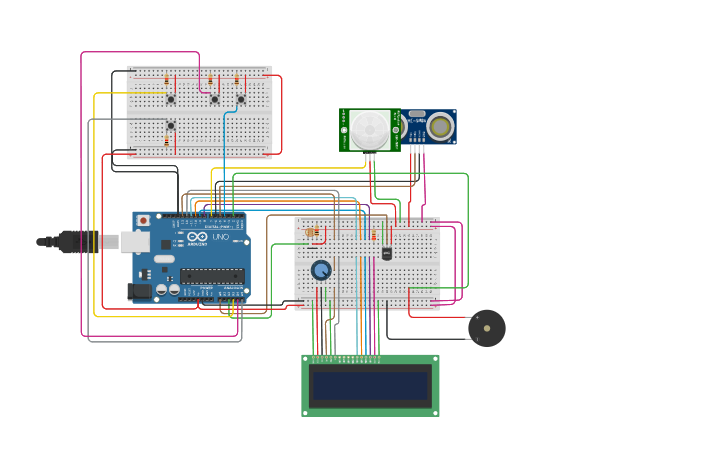 Circuit design HEALTH MONITOR - Tinkercad