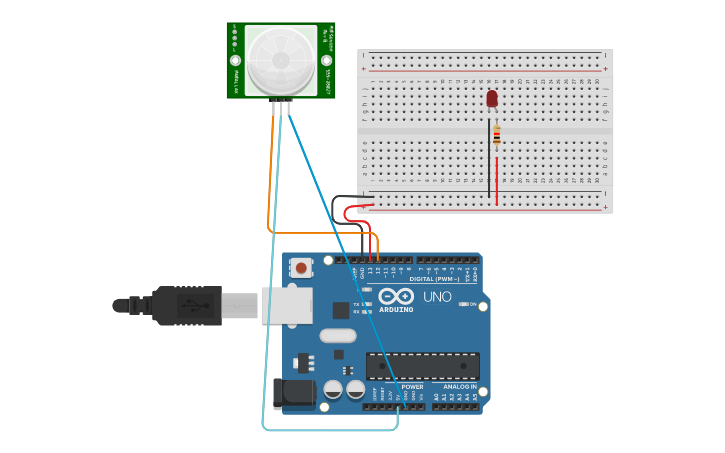 Circuit design Sensor pir | Tinkercad
